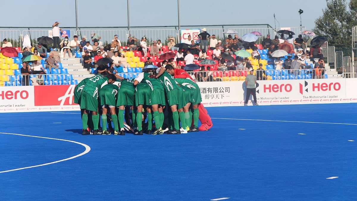 Photo: X | Asian Hockey Federation : Pakistan national hockey team at the Asian Champions Trophy 2024.